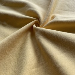 Brushed back cotton fleece with spandex